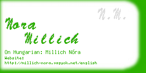 nora millich business card